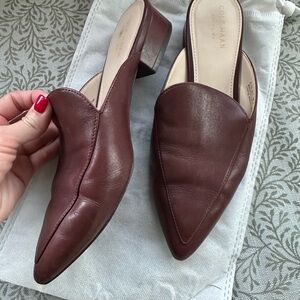 Cole Haan Women's Dark Brown Leather Mules